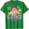 Farmer Pink Cow Birthday Girl Matching Brother of The Birthday Girl 1St Birthday Pink Cow Farm T-Shirt - Kelly Green