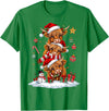 Highland Cow Christmas Winter Tree Farm Women Girl Funny Xmas Merry Moo Cows Highland Cow Christmas Snowman T-Shirt - Kelly