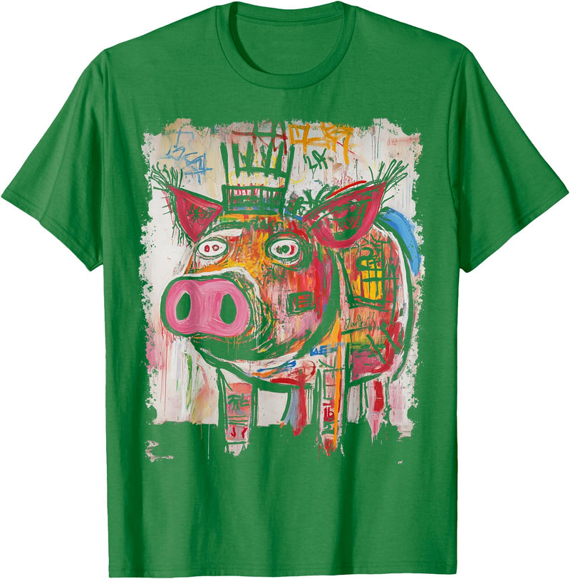 BADMENS&SIRENS Pig 90s Graffiti T-Shirt - Kelly Green