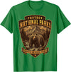 National Parks Conservation Co Protect National Parks Bear Vintage Arrowhead Badge Apparel T-Shirt - Kelly Green