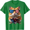 Hamster 4th Of July American Independence Day USA Patriotic T-Shirt - Kelly Green