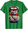 Croatia Flag Clothes Clothing for Men & Women Croatian Flag Bear Sunglasses Souvenirs Products Croatia T-Shirt - Kelly Green