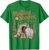 The Stone Was Rolled Away He Alive Retro Christian Easter T-Shirt in Kelly Green