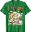Safari Jungle Animals 2nd Birthday Boy Cousin of The Two Wild Safari Jungle 2nd Birthday Boy T-Shirt - Kelly Green