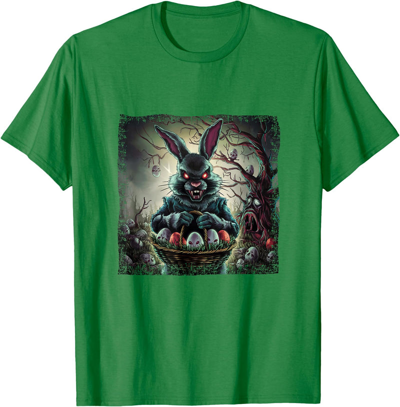 Cute Rabbit Lover Bunny Graphic T-Shirt (Kelly Green) in Kelly Green