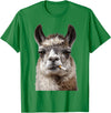FunWearVM Funny Smoking Llama Cool Animal Lover with Attitude T-Shirt - Kelly Green