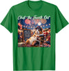 Retro Chill The Fourth Out Patriotic Guinea pigs Chill The Fourth Out Funny Guinea Pigs Coffee 4th of July T-Shirt - Kelly Green