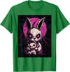 Anime Rabbit Goth Teddy Bear Gothic Anime Bunny T-Shirt in Kelly Green