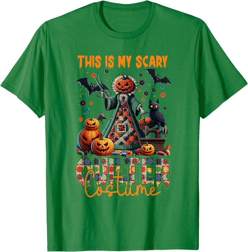 This Is My Scary Quilter Halloween Horror Quiling This Is My Scary Quilter Costume Halloween Horror Quiling T-Shirt - Kelly