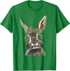 Cute Nerd Easter Bunny Mom Leopard Bandana Rabbit Easter T-Shirt in Kelly Green