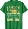 Tees I Support Offshore Drilling Pontoon Boat Funny I Support Offshore Drilling Pontoon Boat T-Shirt - Kelly Green
