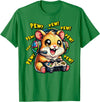 Hamster Gamer Pew Funny Video Games Vintage Boys Men Girls T-Shirt - Kelly Green