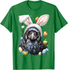 Crow Raven Easter Rabbit Eggs Bunny Ears T-Shirt in Kelly Green
