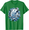 Arctic Polar Bear Winter Snowflakes Christmas Polar Bear Wreath Ice Crystals T-Shirt - Kelly Green