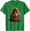CONLEE Cute Baby Monkey Punch Viral Zoo Japan Design T-Shirt - Kelly Green