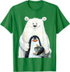 click here for better animal tees cute Polar bear and penguin bird fish lovers animal friends T-Shirt - Kelly Green