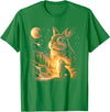 Bunny Howling to the Moon Vintage 90s Animal Easter Day T-Shirt in Kelly Green