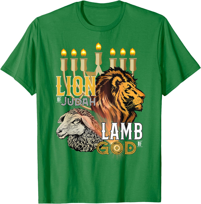 Claudia Williams Apparel Lion of Judah Lamb of God T-Shirt - Kelly Green