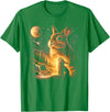 Vintage Howling Bunny to the Moon Retro 90s Funny Rabbit T-Shirt in Kelly Green