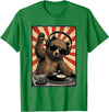 Bear DJ Stuff & Accessories Cool Retro Bear DJ Funny Bears Music Men Women Kids T-Shirt - Kelly Green