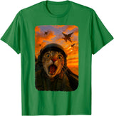 Funny Cats Fighter Jet Pilot Kitties Selfies Funny Screaming Cat Fighter Jet Pilot Kitty Selfie T-Shirt