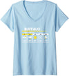 Buffalo 5 Days Forecast Tees Womens Buffalo 5 Days Forecast V-Neck T-Shirt - Baby Blue