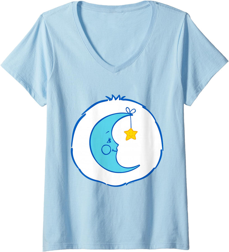 Womens Care Bears Bedtime Belly Halloween Costume V-Neck T-Shirt - As Pictured