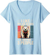 Polar Bear Gift Polar Bear Accessories & Stuff Women's Cute Polar Bear Art for Men Women Kids Arctic Polar Bear V-Neck T-Shirt - Baby Blue