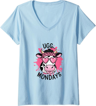 Womens Ugg Monday's Cow V-Neck T-Shirt