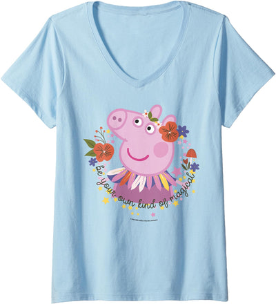 Womens Peppa Pig Magical Portrait V-Neck T-Shirt