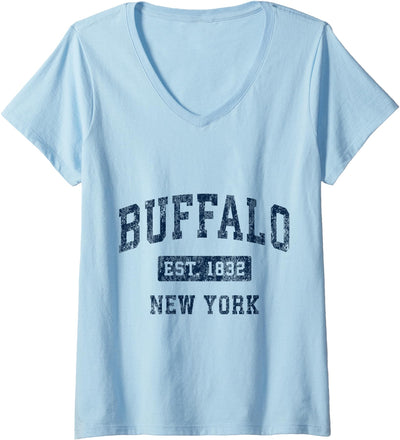 Birthday Christmas Mother's Day Women's Buffalo New V-Neck T-Shirt