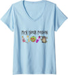 Womens Pick Your Poison Happy Halloween Day Party Spooky Funny V-Neck T-Shirt - Baby Blue