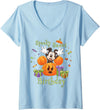 Women's Disney Mickey Mouse Halloween Spooky Sweet Birthday Party V-Neck T-Shirt - Baby Blue