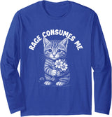 Cat Lover Shirts Rage Consumes Me - Cat Lover Kitten Owner Kitty Long Sleeve T-Shirt
