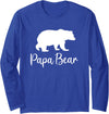 Gifts best dad bear from son daughter cool Bear Papa Cool Best Dad Gifts Father's Day Birthday bears Long Sleeve T-Shirt - Royal Blue