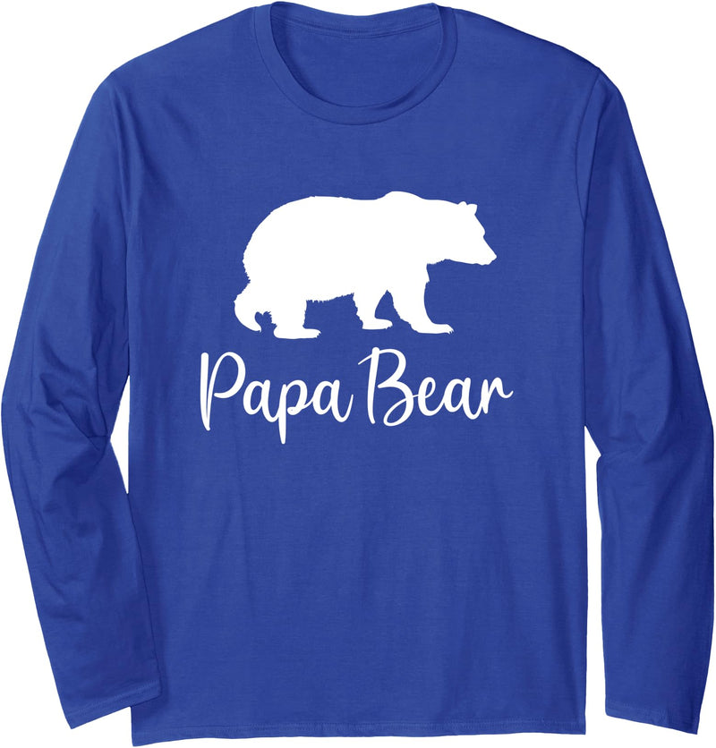Gifts best dad bear from son daughter cool Bear Papa Cool Best Dad Gifts Father's Day Birthday bears Long Sleeve T-Shirt - Royal Blue