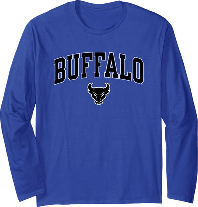 Cow Elite Authentics Buffalo Bulls Arch Over Blue Officially T-Shirt