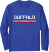 RetroTown Tees Buffalo New York Retro Vintage Weathered Throwback Long Sleeve T-Shirt - As Pictured
