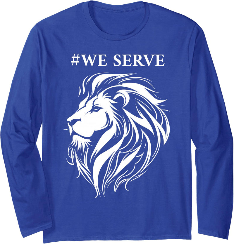 Lions international We Serve Lions outfits Lions Club International We Serve Lions Long Sleeve T-Shirt - Royal Blue