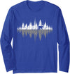 Outdoor Wild Retro Forest Gifts Trees Reflection Wildlife Nature Animal Bear Outdoor Forest Long Sleeve T-Shirt - Royal Blue