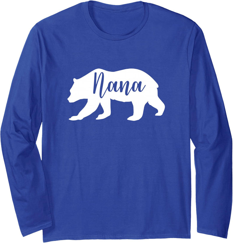 Kidars Nana Bear Long Sleeve T-Shirt - Royal Blue