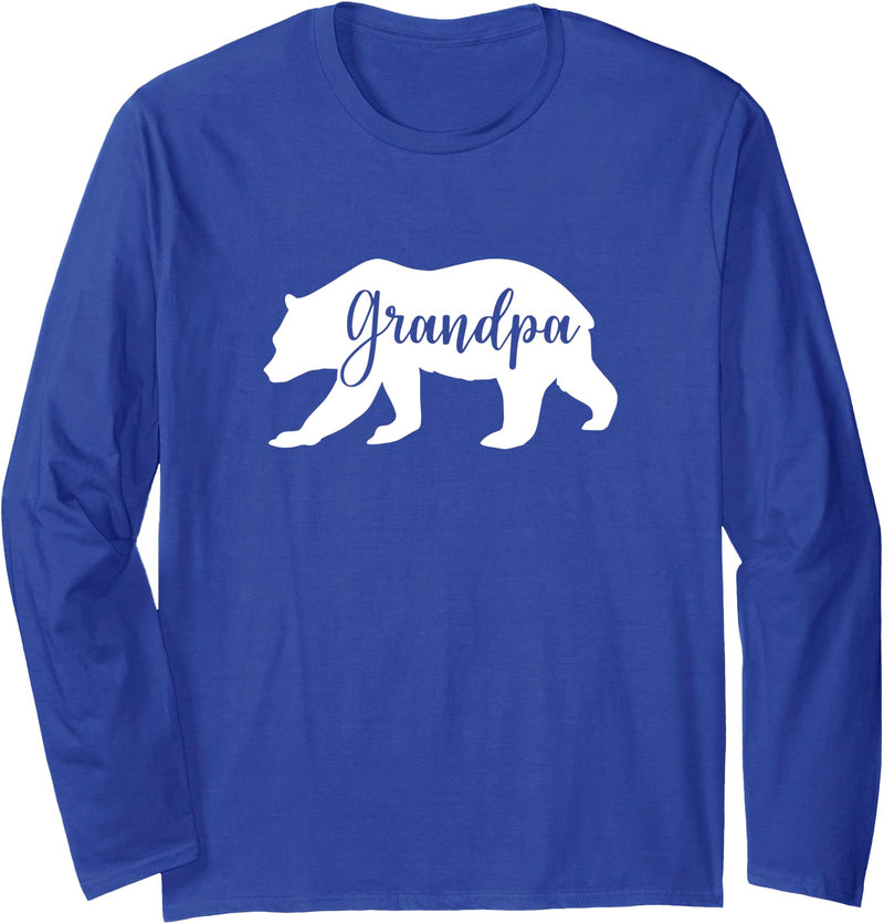 Proud Grandpa Bear Grandpa Bear Long Sleeve T-Shirt - Royal Blue