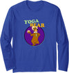 Fancy Getup Yoga Bear Funny Yogi Yoga Workout Long Sleeve T-Shirt - Royal Blue