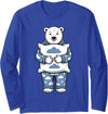 Polar Bear Gift Polar Bear Accessories & Stuff Cute Polar Bear Art for Men Women Kids Arctic Polar Bear Long Sleeve T-Shirt - Royal Blue