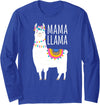 Mama Llama Lover Gifts by Memme Mama Llama Shirt for Women Long Sleeve T-Shirt - Royal Blue