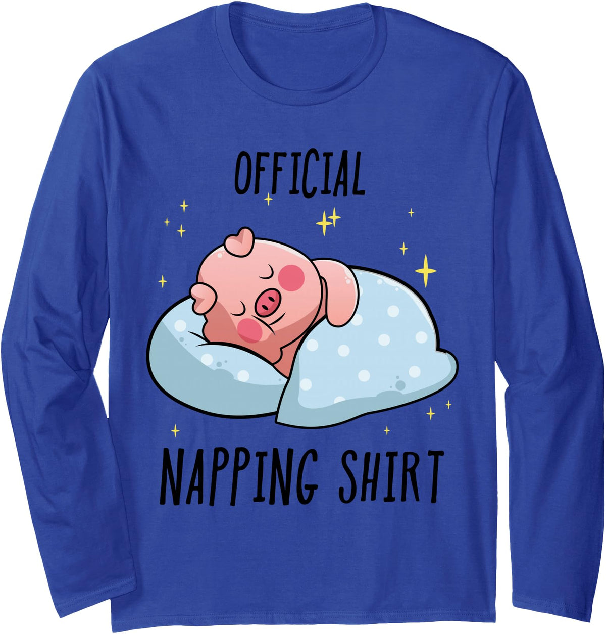 Check out my Pig Shirts Sleeping Pig Pajamas Sleepyhead Long Sleeve T-Shirt - Royal Blue