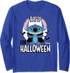 Disney Lilo And Stitch - Batty For Halloween Long Sleeve T-Shirt - Royal Blue