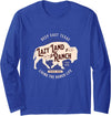 The Jackalope Lazy Land Ranch Buffalo Long Sleeve T-Shirt - Royal Blue