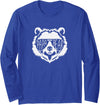 Grandpa Bear Grizzley Papa Bear Face with Sunglasses Long Sleeve T-Shirt - Royal Blue
