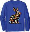 Rabbit Lovers Graphic Long Sleeve Shirt in Royal Blue